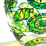 Hand Painted Glass Jar with..