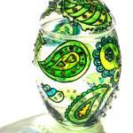 Hand Painted Glass Jar with..