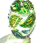 Hand Painted Glass Jar with..