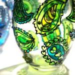 Hand Painted Glass Jar with..