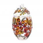 Hand Painted Glass Jar with..