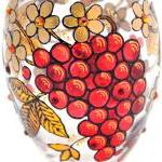 Hand Painted Glass Jar with..