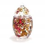 Hand Painted Glass Jar with..