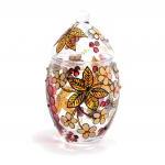 Hand Painted Glass Jar with..