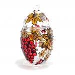 Hand Painted Glass Jar with..