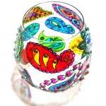 Hand Painted Glass Candle H..