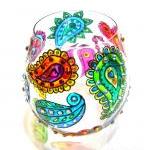Hand Painted Glass Candle H..