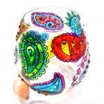 Hand Painted Glass Candle H..