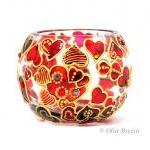 Hand Painted Glass Candle H..
