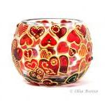 Hand Painted Glass Candle H..